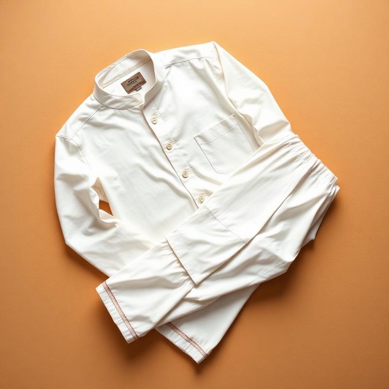 White Cotton Punjabi-Pajama Set